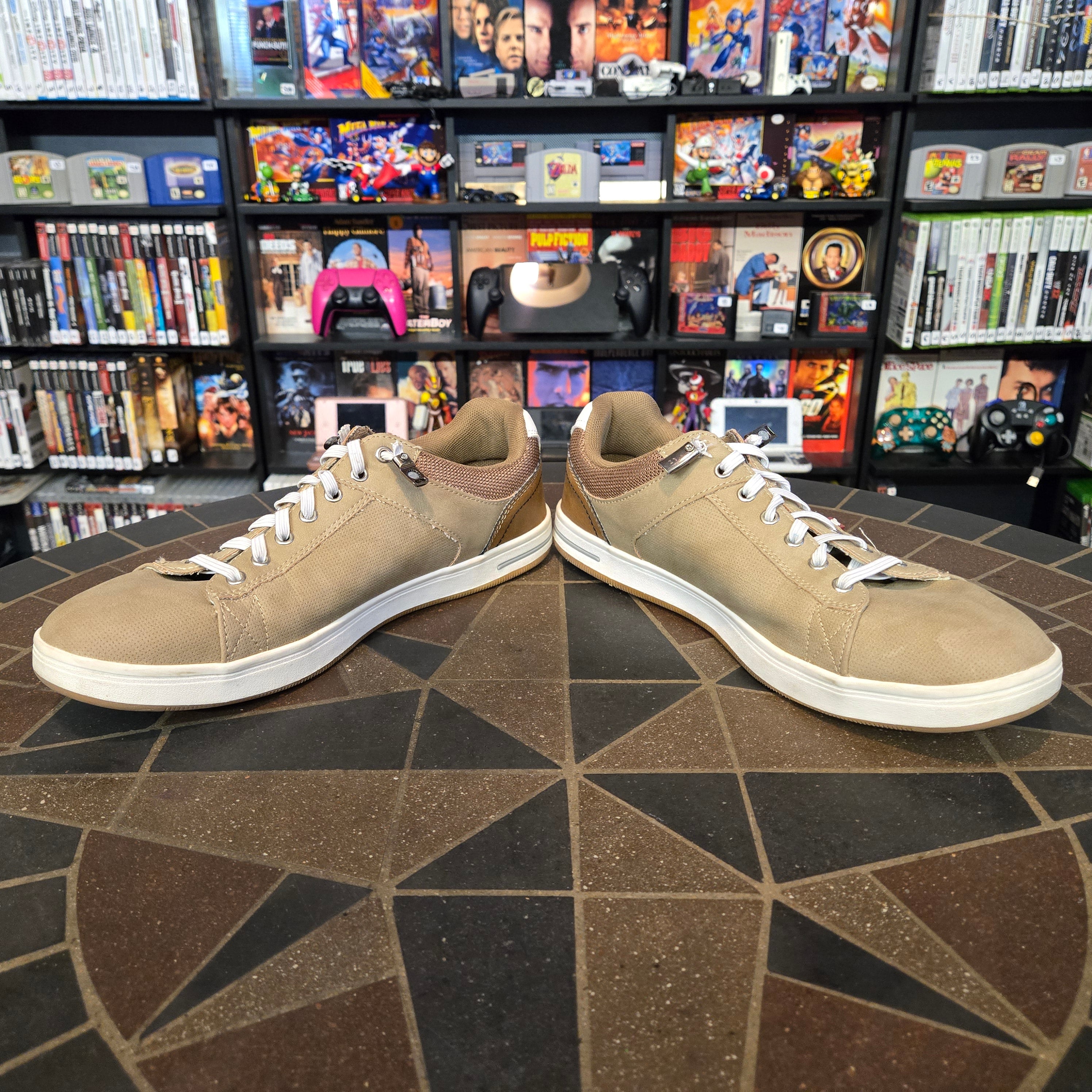 Arrigo Bello Mens Casual Comfort Shoes Fashion Breathable Sneakers Khaki Size 9