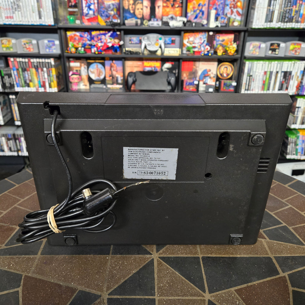 Atari 2600 Vader 4-Switch Console, Joystick, AC, Adapter & Asteroids - Tested