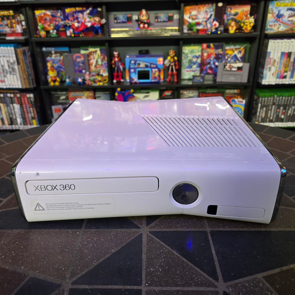 Xbox 360 Slim Special Edition White 4GB Console, Controller & Cords TESTED RESET