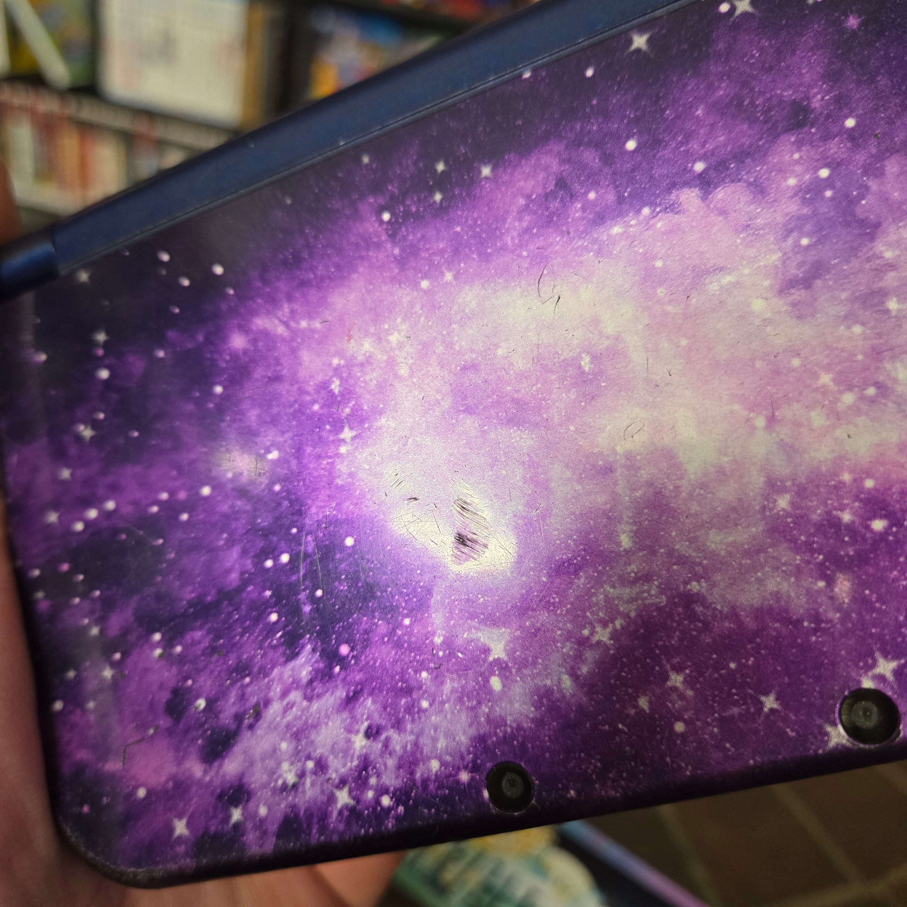 Nintendo "New" 3DS XL Galaxy 4GB Handheld Console Cleaned & Tested - Rough Shape