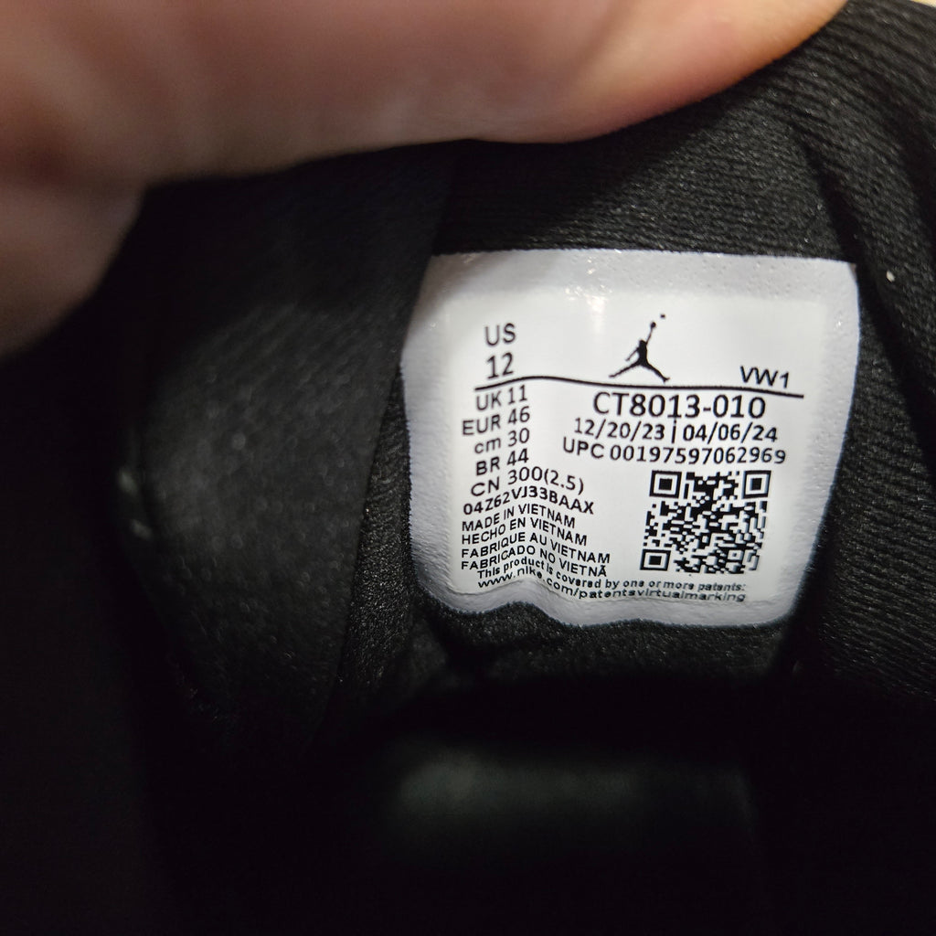 Nike Air Jordan 12 Retro Barrons 2024 Grey/Black Size 13 CT8013-010 Nice Shape!