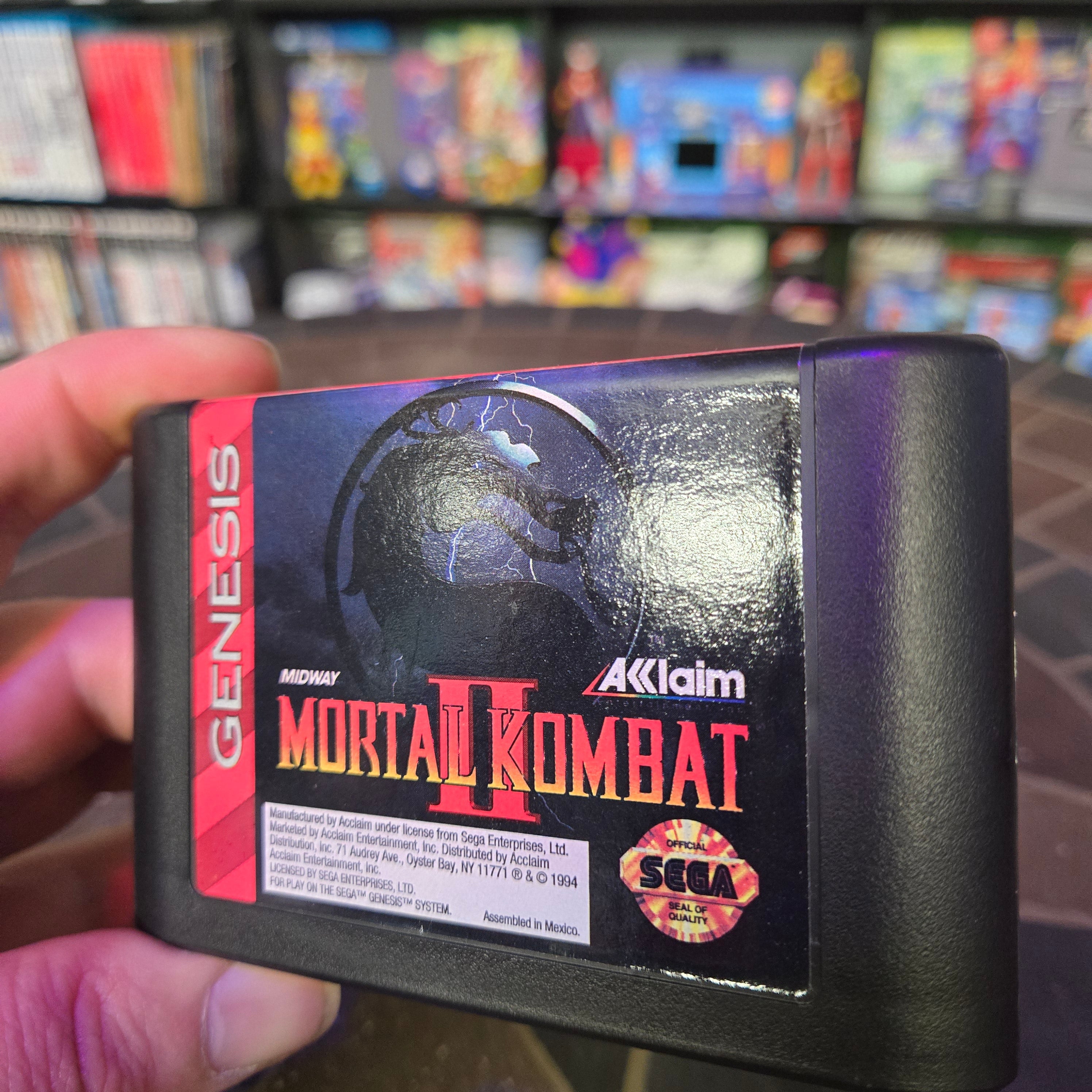Mortal Kombat II (Sega Genesis, 1994) Complete CIB - VERY NICE SHAPE!