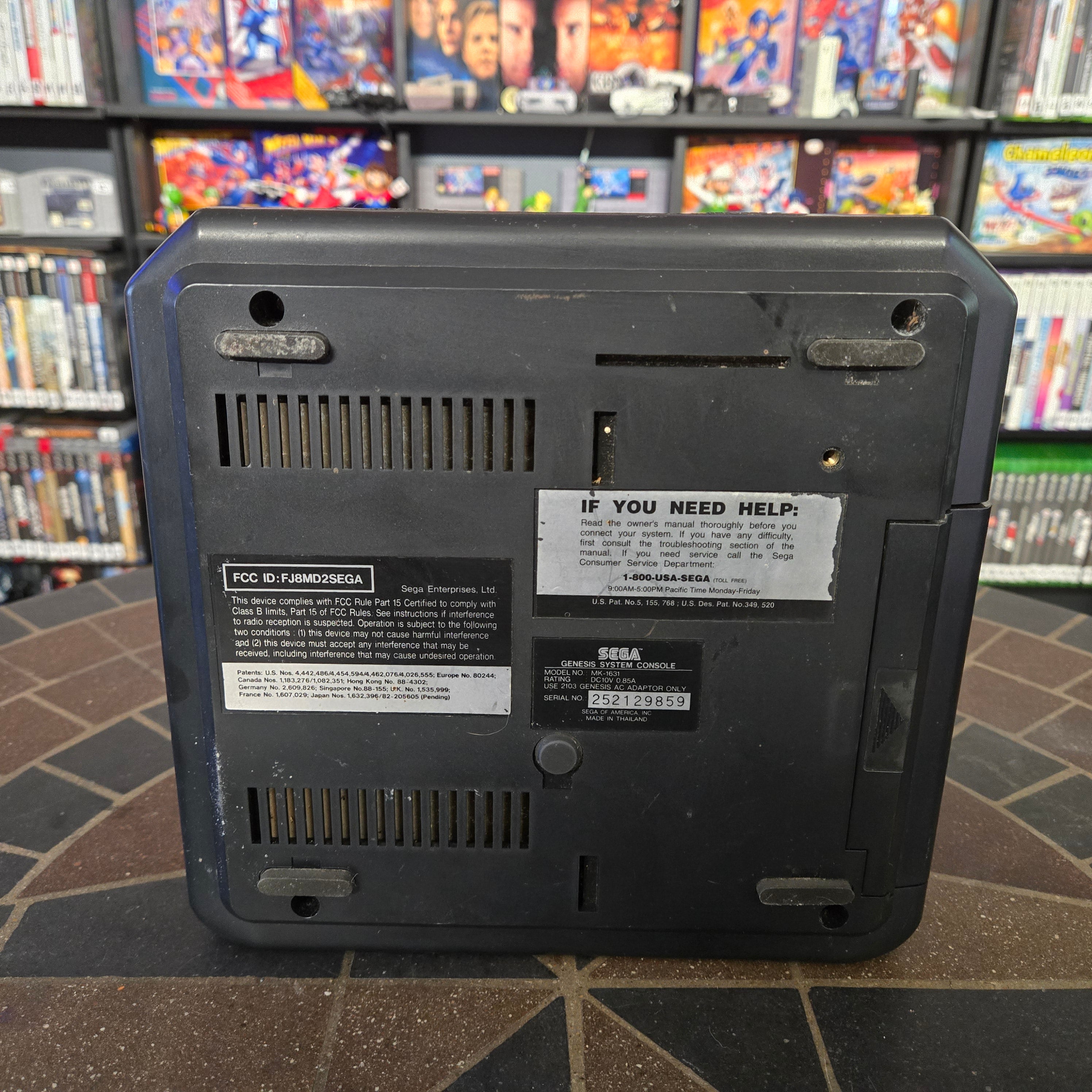 Sega MK-1631 Genesis Model 2 Console/System, 6-Button Controller & Cords TESTED