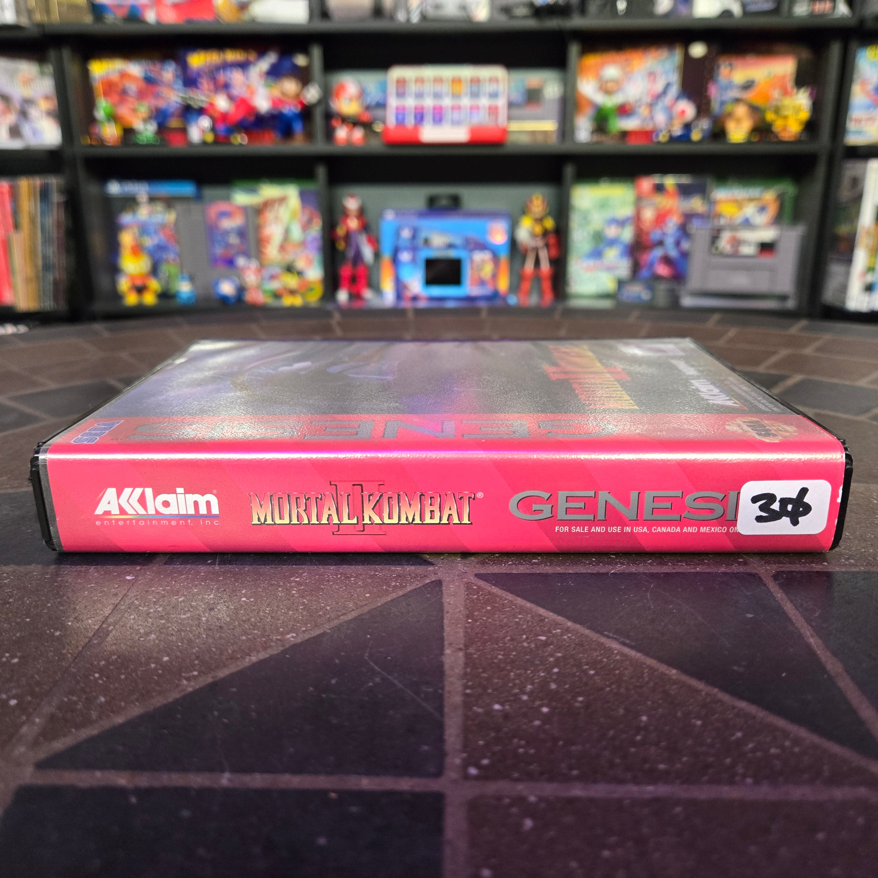 Mortal Kombat II (Sega Genesis, 1994) Complete CIB - VERY NICE SHAPE!