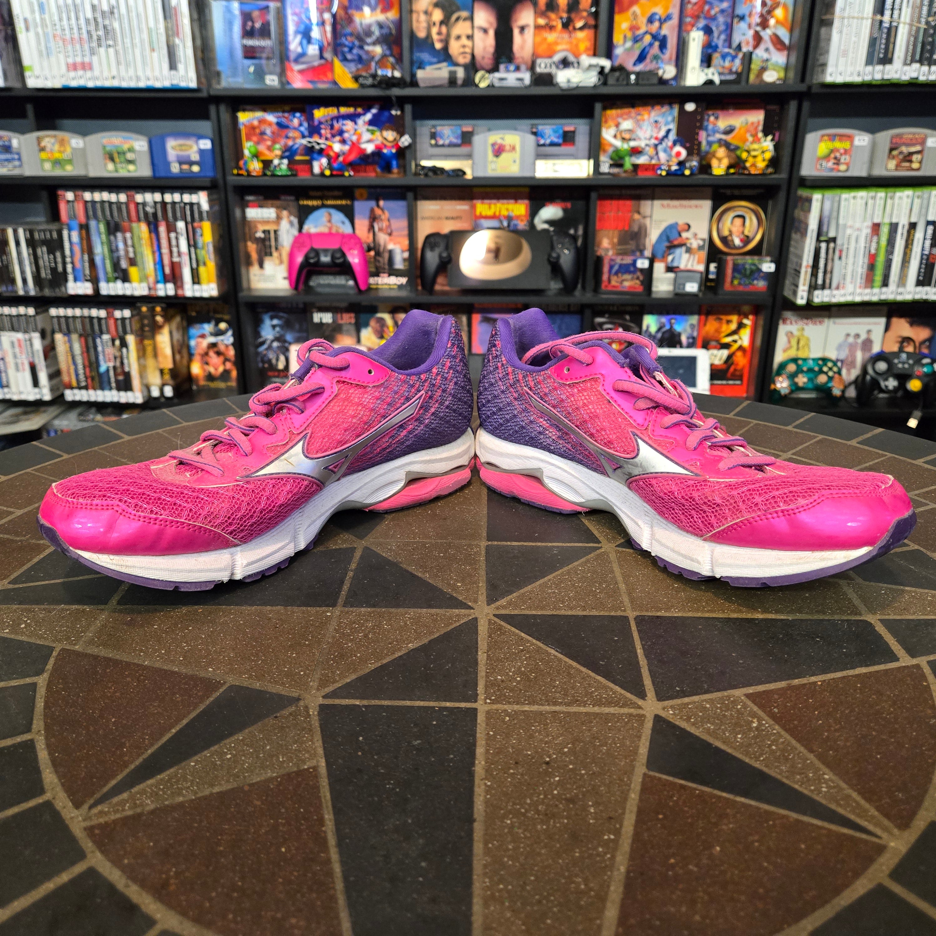 Mizuno Wave Rider 19 Women's US Shoes Size 7.5 Pink Purple Good Shape