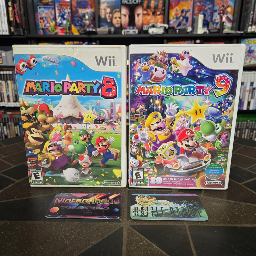Mario Party 8 & 9 (Nintendo Wii) Authentic, Cleaned & Tested!
