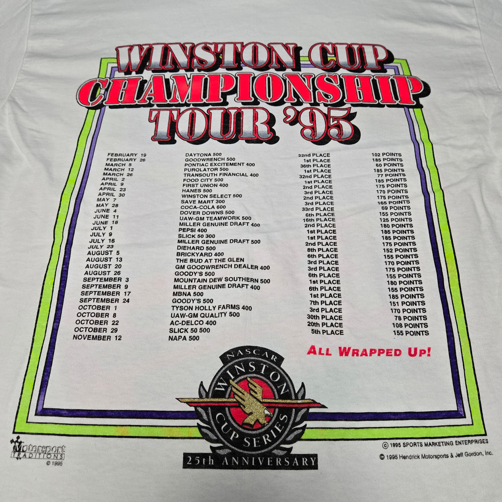 Jeff Gordon Winston Cup 95 Championship Tour Shirt NASCAR Large L 1995 NWOT NEW