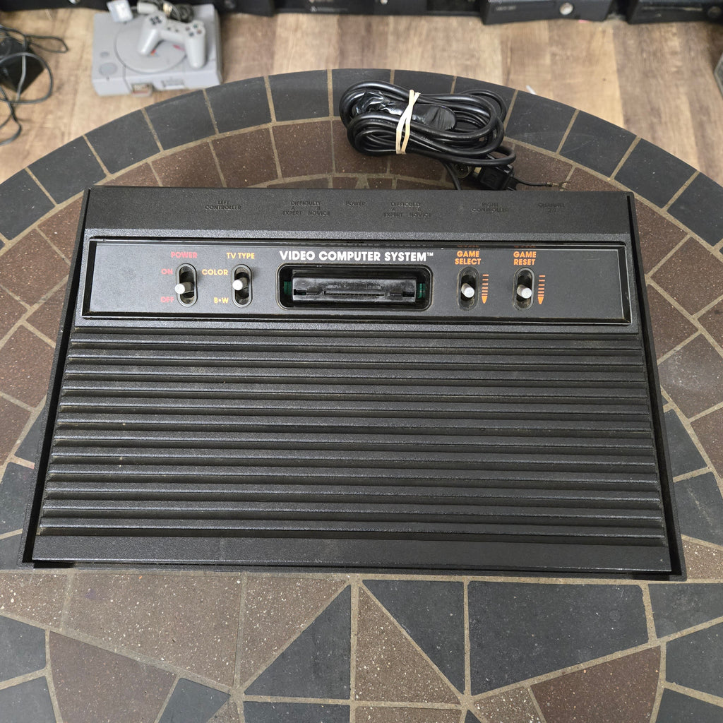 Atari 2600 Vader 4-Switch Console, Joystick, AC, Adapter & Asteroids - Tested