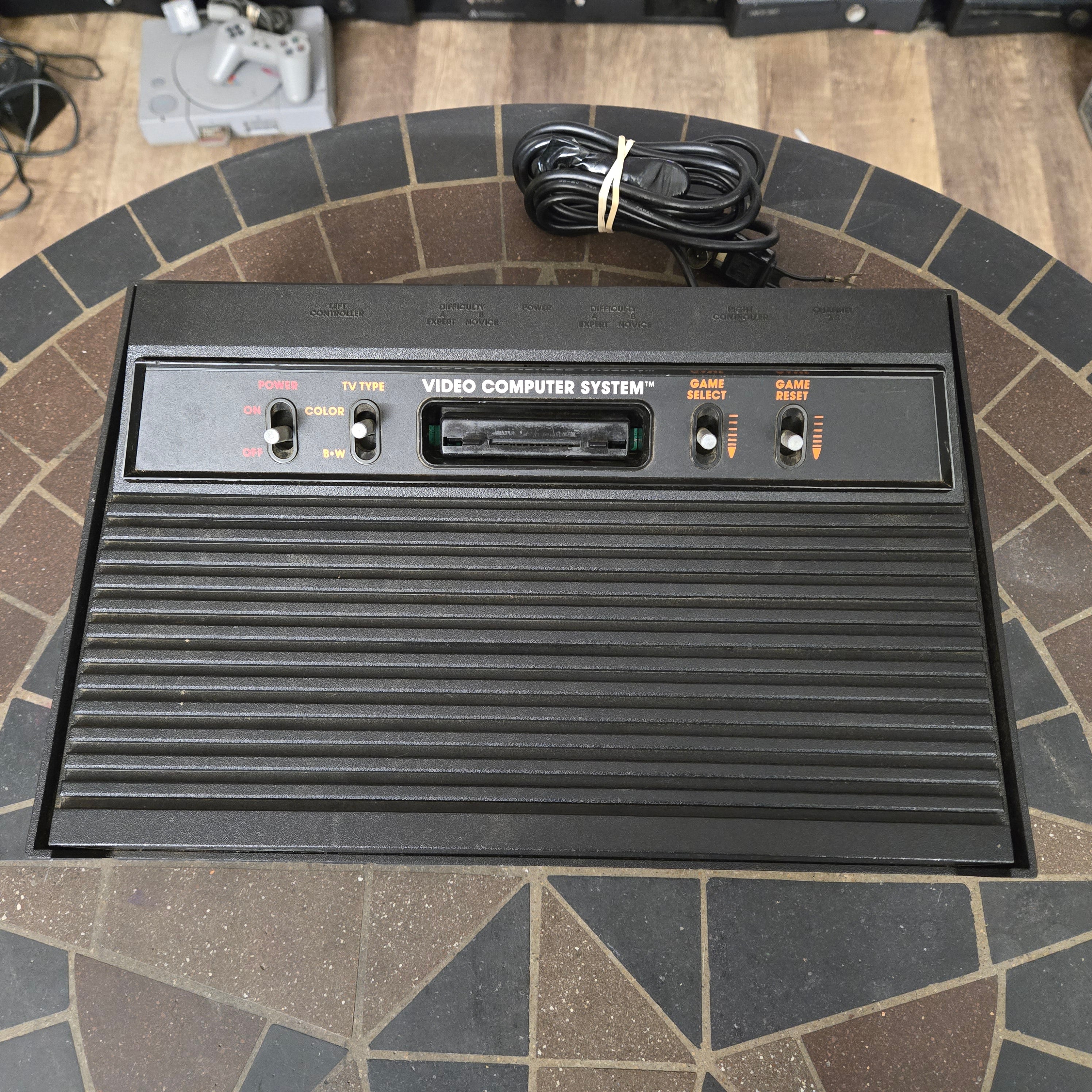 Atari 2600 Vader 4-Switch Console, Joystick, AC, Adapter & Asteroids - Tested