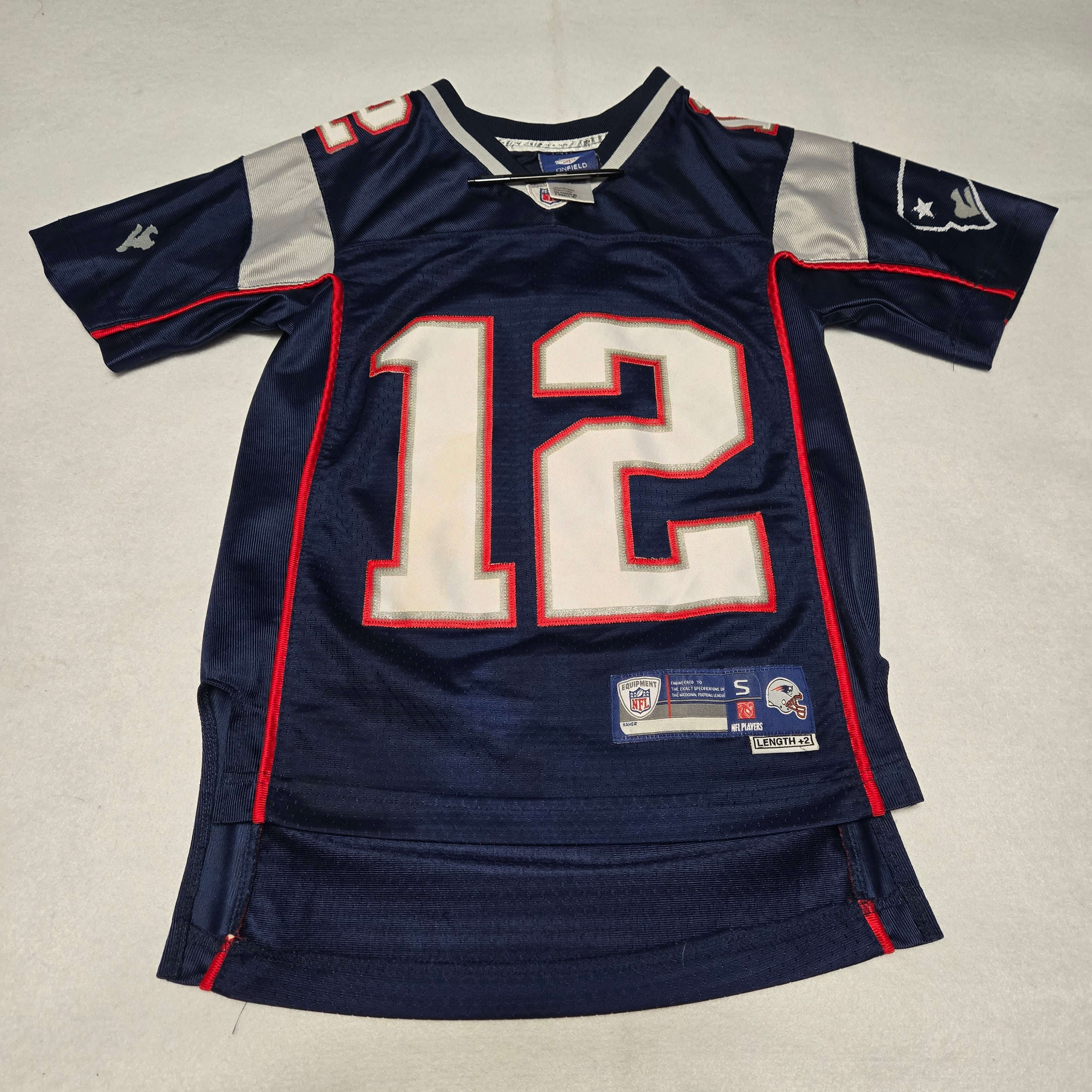 Tom Brady 12 New England Patriots On-Field NFL Equipment Football Jersey Small S