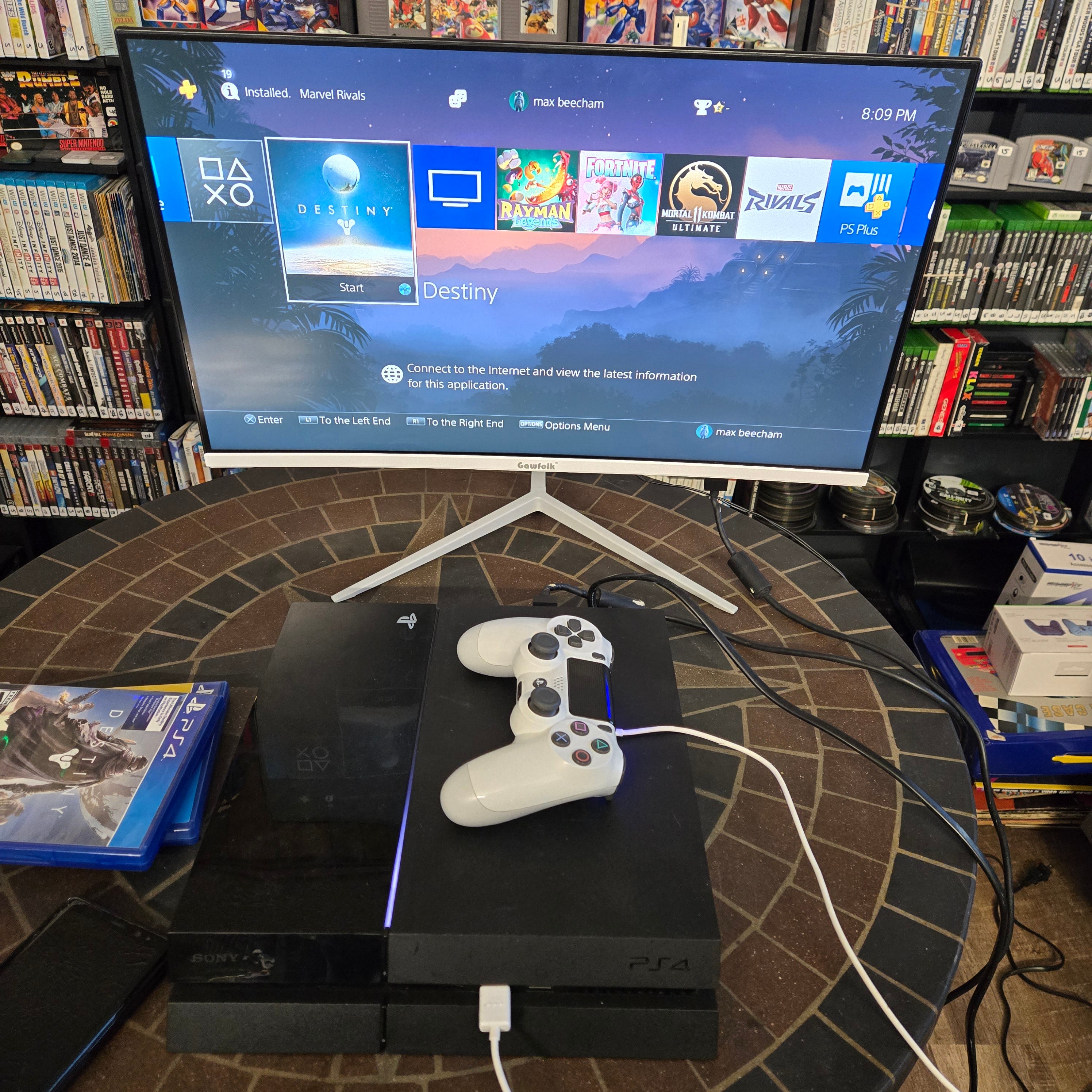Sony PlayStation 4 PS4 Console 500GB CUH1001A, Controller & Cords TESTED & RESET