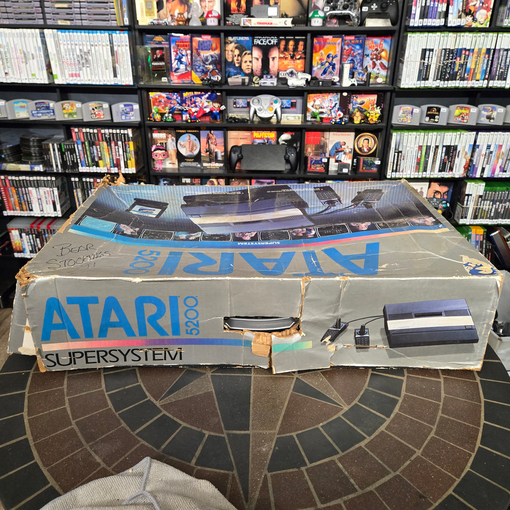 Atari 5200 Console, Controllers, Power Cord, TV Adapter, Pac-Man & Original Box!