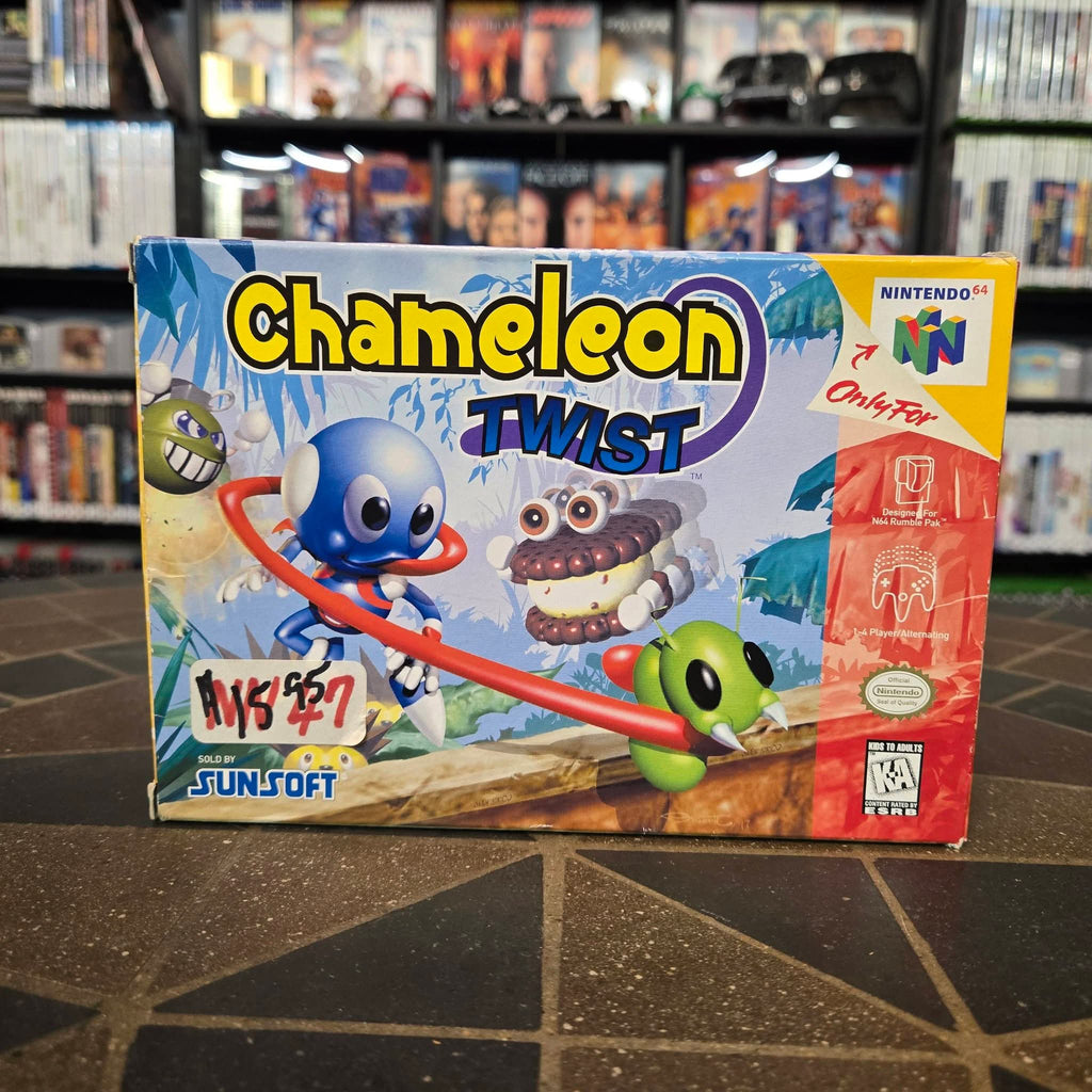Chameleon Twist N64 Complete CIB Box Manual Authentic Nintendo 64 🦎