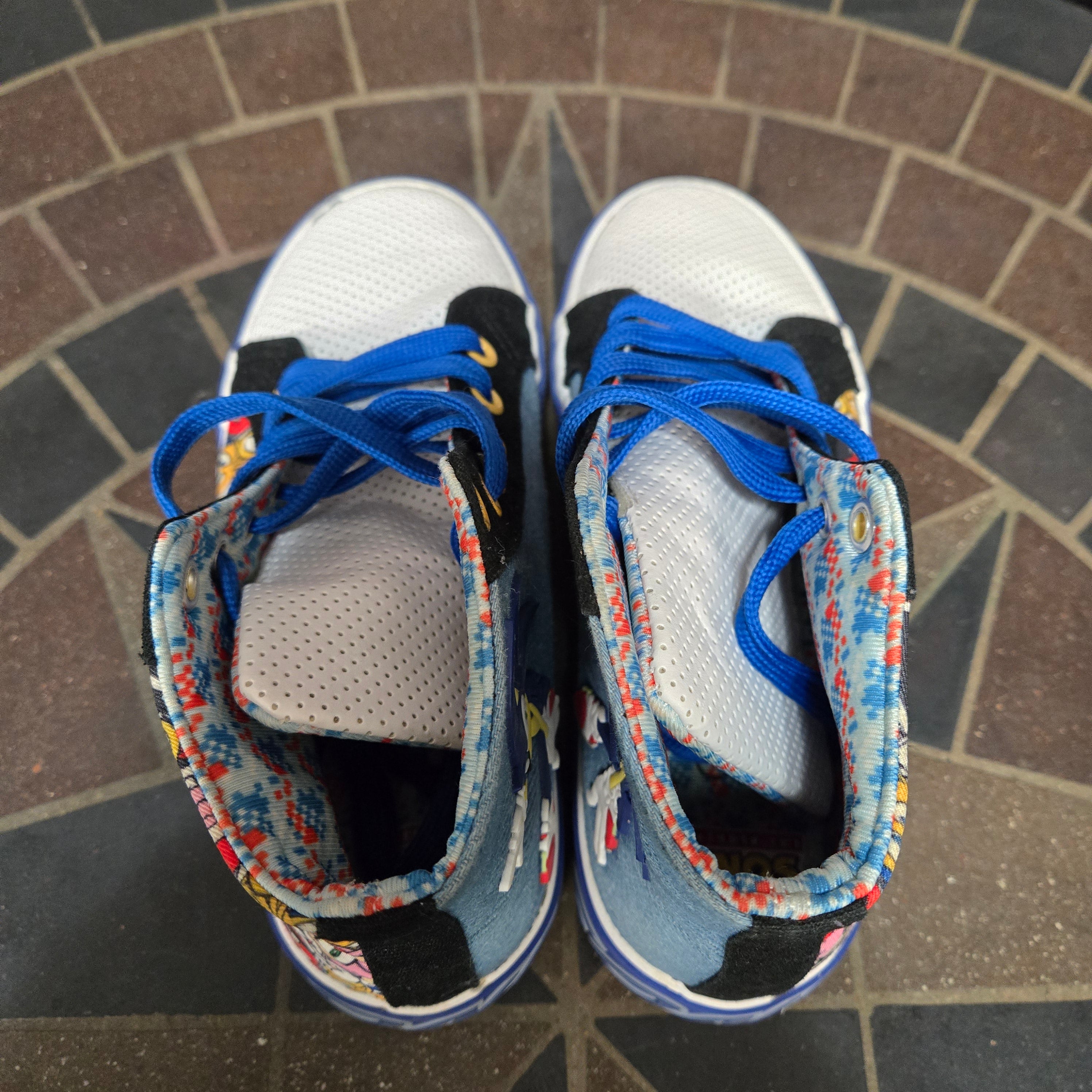 Ground Up Sonic The Hedgehog High Top Sneakers Shoes Size 1 Boys Sega Genesis