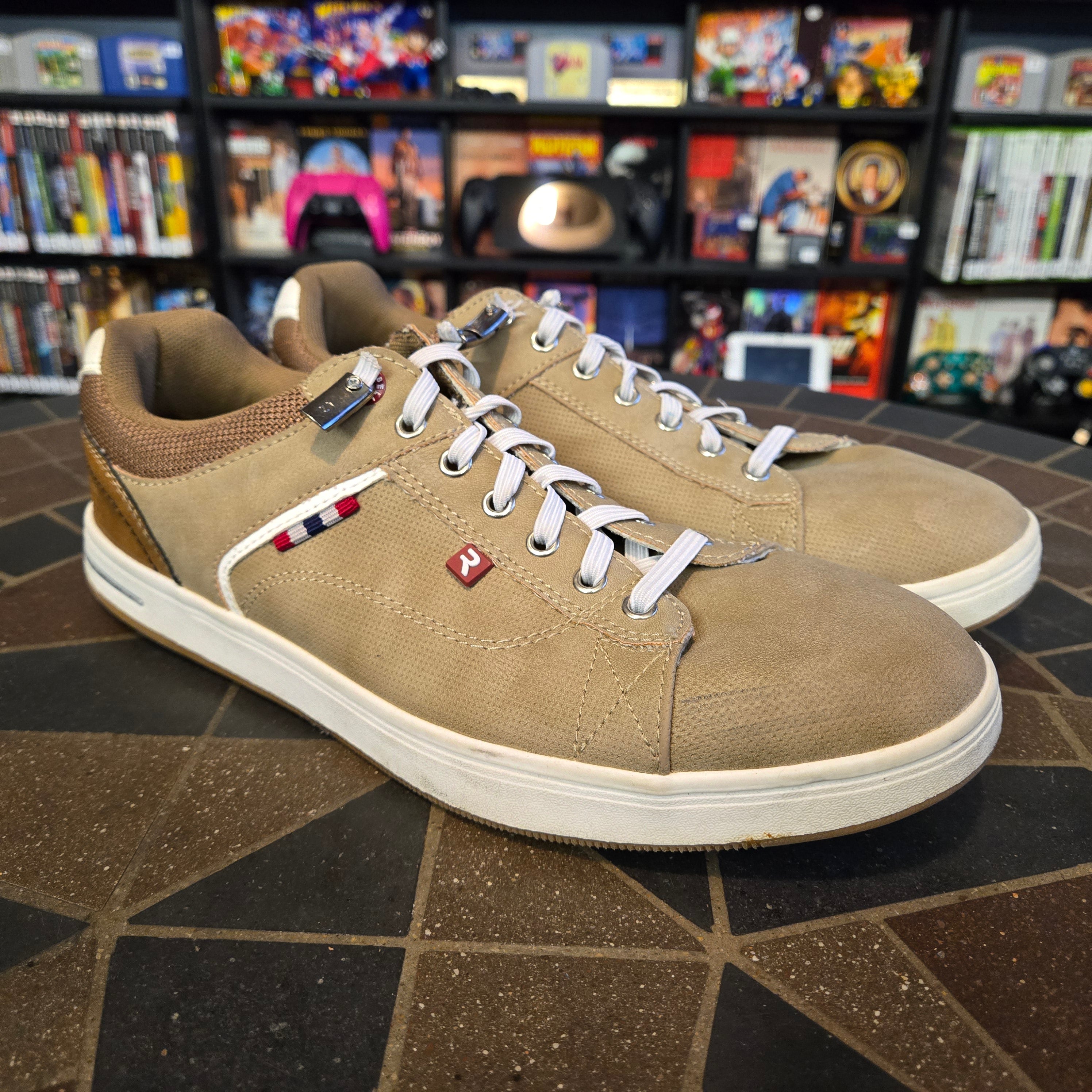 Arrigo Bello Mens Casual Comfort Shoes Fashion Breathable Sneakers Khaki Size 9