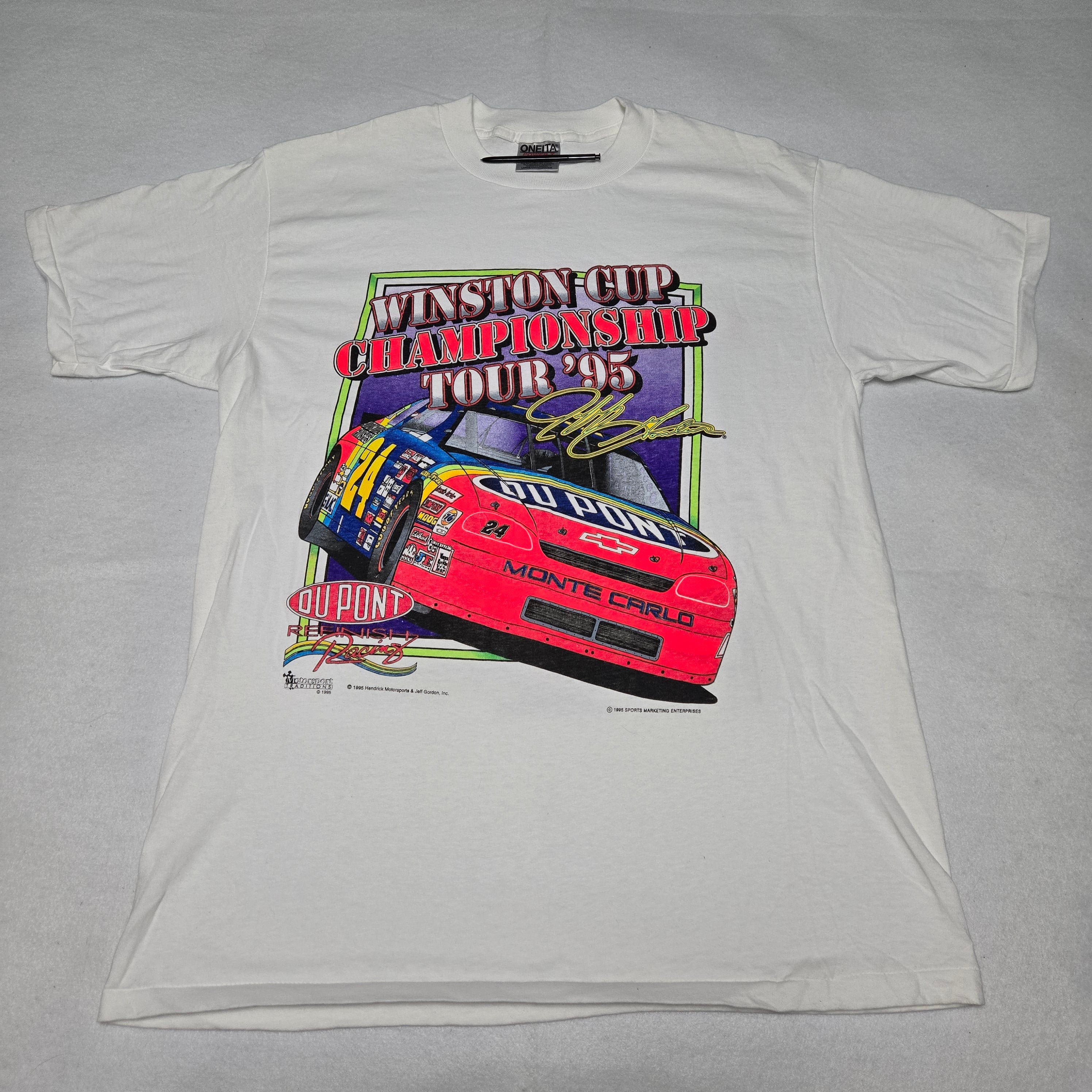 Jeff Gordon Winston Cup 95 Championship Tour Shirt NASCAR Large L 1995 NWOT NEW