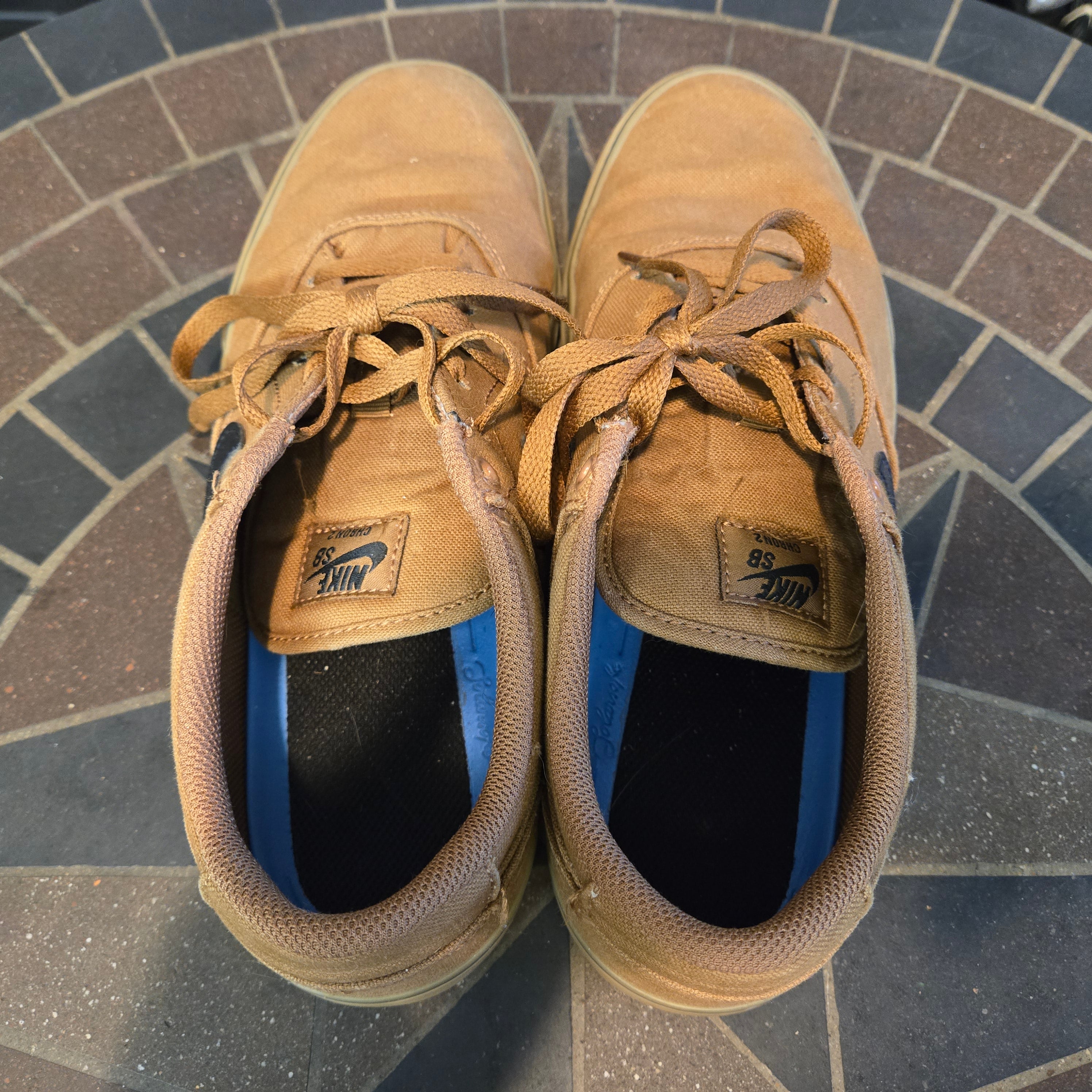 Nike SB Chron 2 Canvas Men's Skateboarding Sneakers Ale Brown/Gum Size 10 - NICE