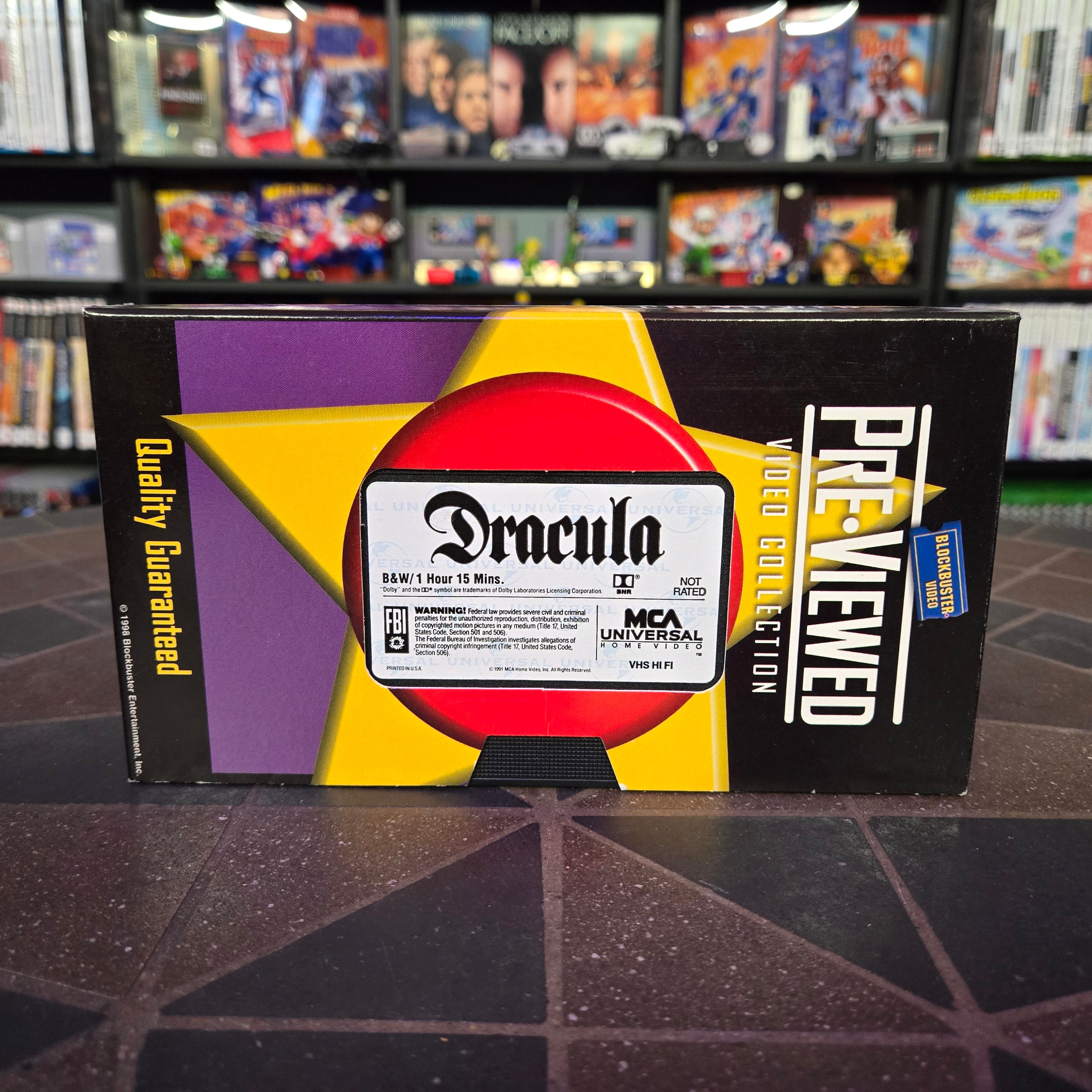 Dracula (VHS, 1992) Blockbuster Pre-viewed Video Collection Sleeve